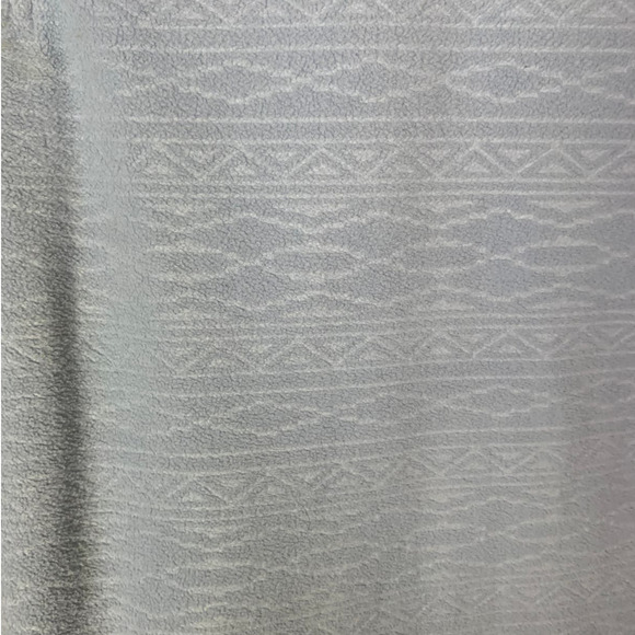 Eddie Bauer Sky Blue Fleece Pullover Half Zip Mock w Geometric pattern, Size XL - Picture 2 of 4